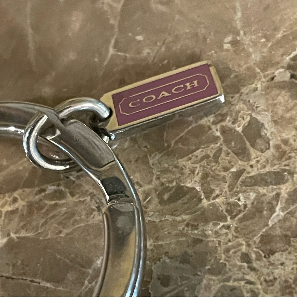 COACH HTF Large Green Leather Butterfly Keychain Bag Charm WITH Dustbag - Picture 5 of 17